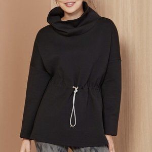 Varley The Barton Cowl Neck Sweat in Black Women’s Size XS Long Sleeve Sweater